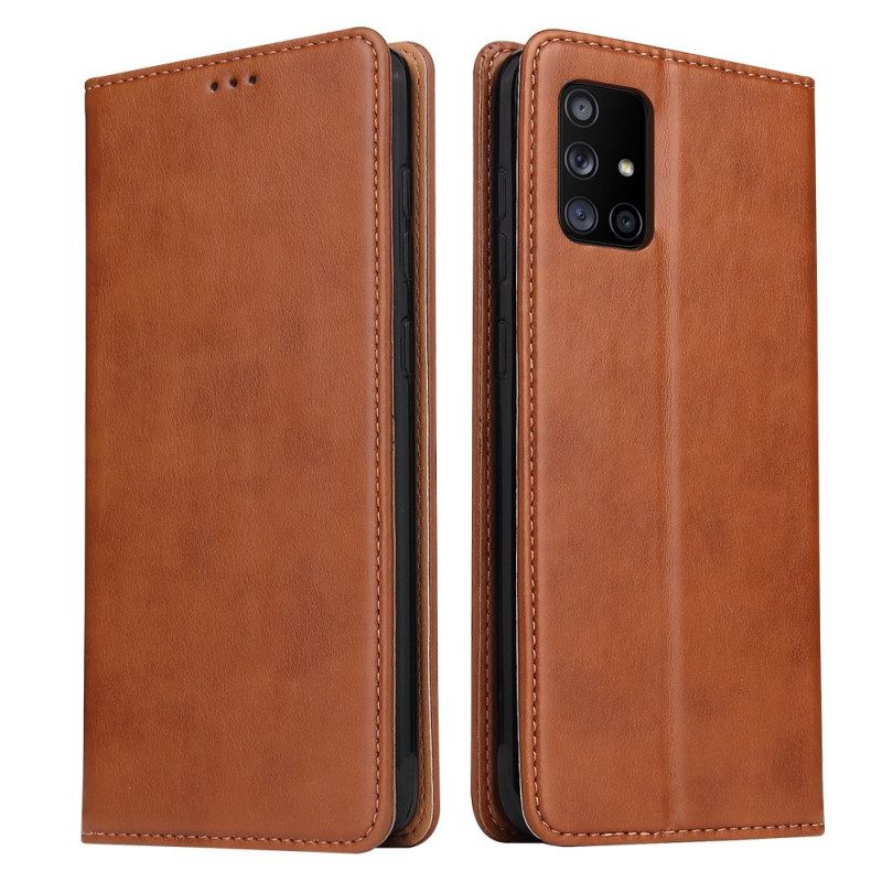 Schutzhülle Für Samsung Galaxy A71 5G Flip Case Echtes Leder