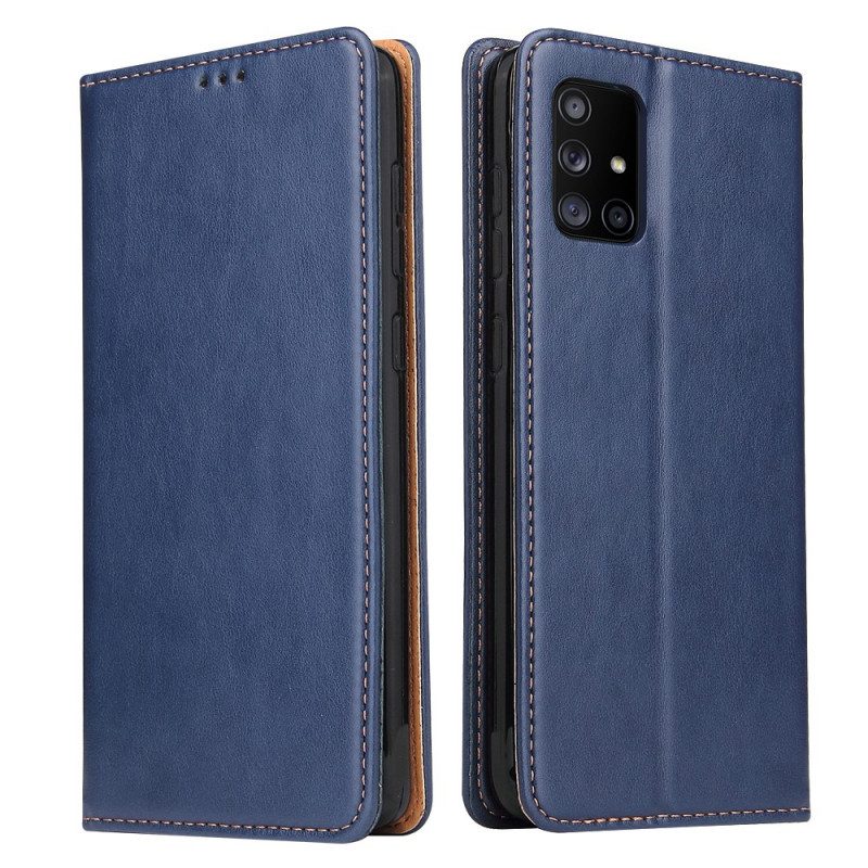 Schutzhülle Für Samsung Galaxy A71 5G Flip Case Echtes Leder