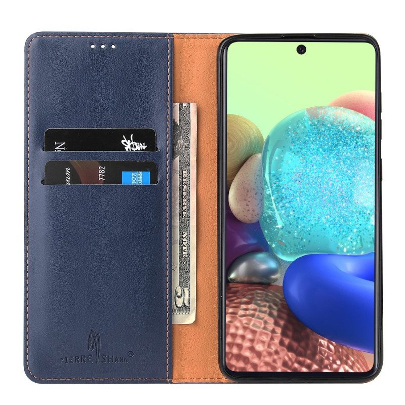 Schutzhülle Für Samsung Galaxy A71 5G Flip Case Echtes Leder