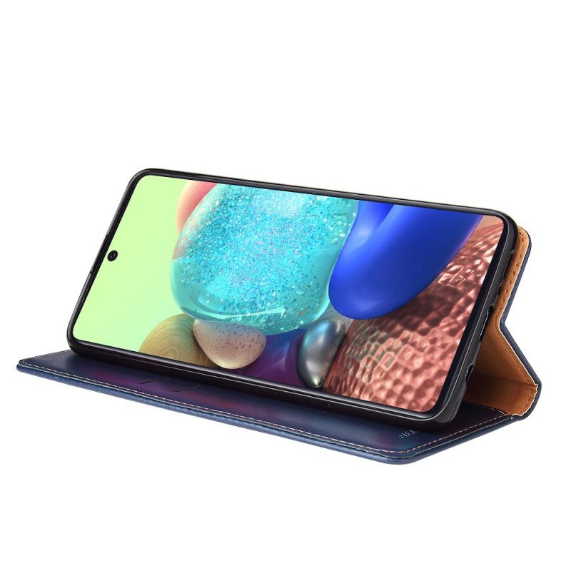 Schutzhülle Für Samsung Galaxy A71 5G Flip Case Echtes Leder