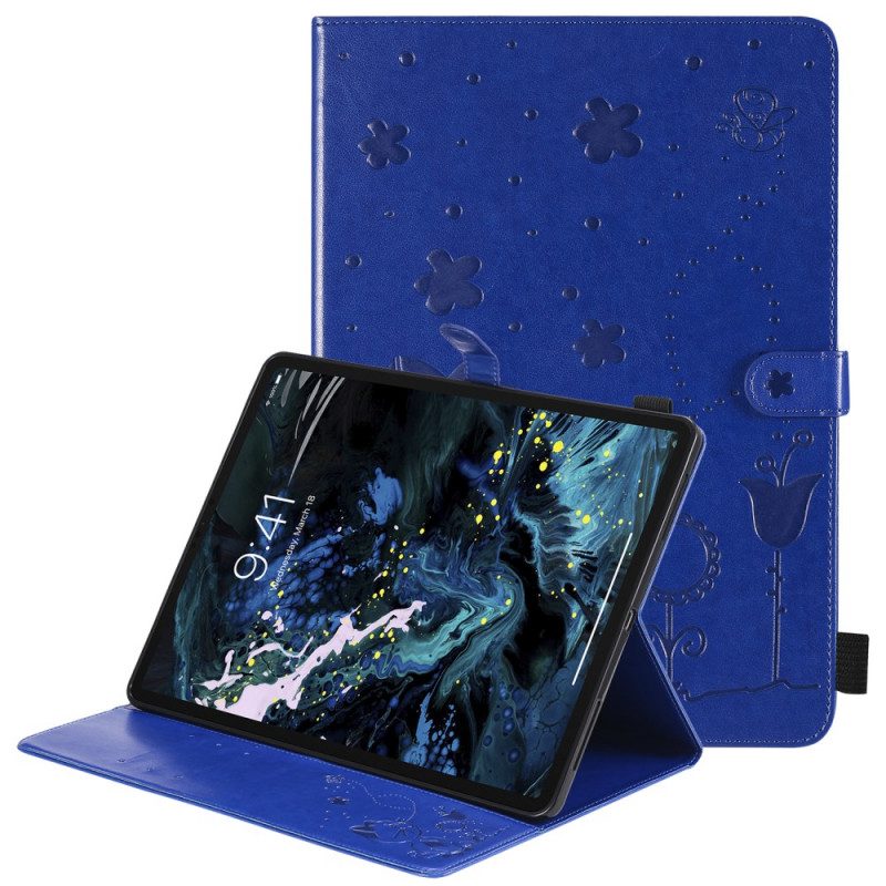 Flip Case Für iPad Pro 12.9" (2022) Katze Und Bienen