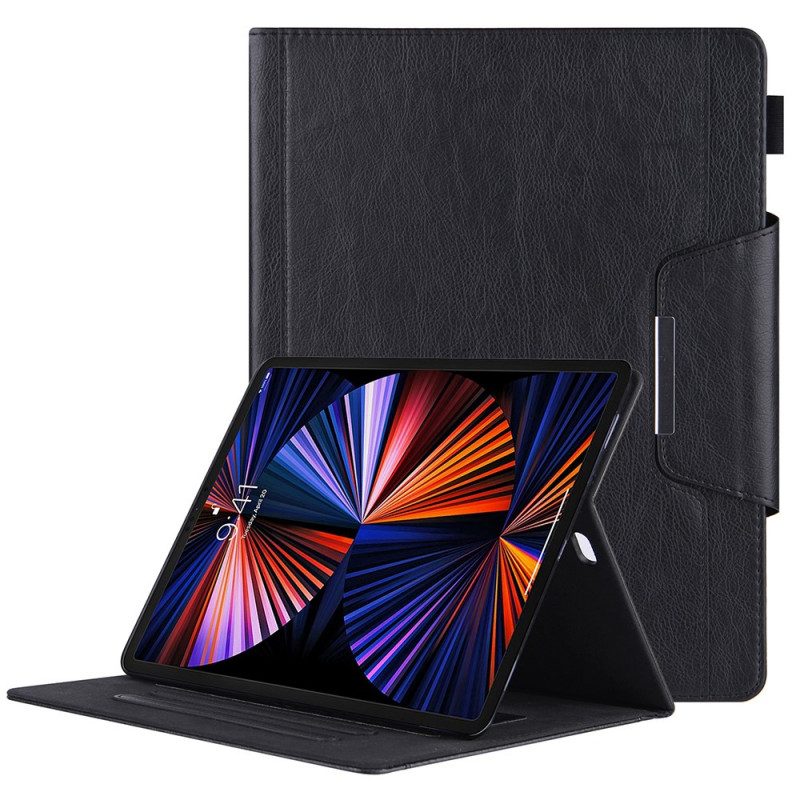 Flip Case Für iPad Pro 12.9" (2022) Silberner Verschluss Aus Kunstleder