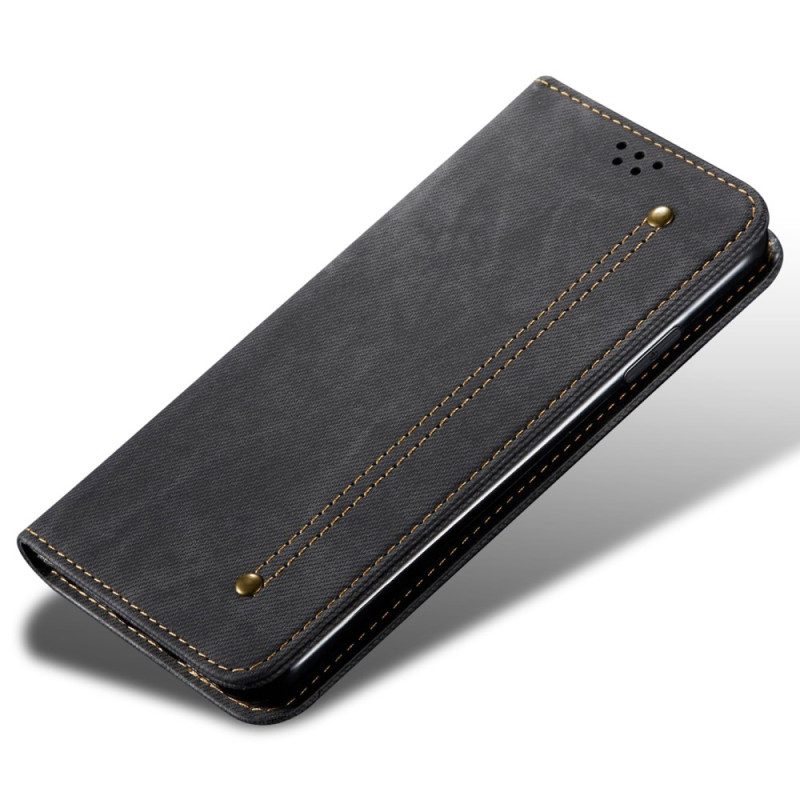 Schutzhülle Für Vivo X90 Pro Flip Case Denim-stoff