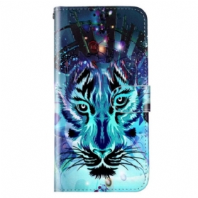 Flip Case Für Samsung Galaxy S23 Plus 5G Der Tiger Mit Schlüsselband