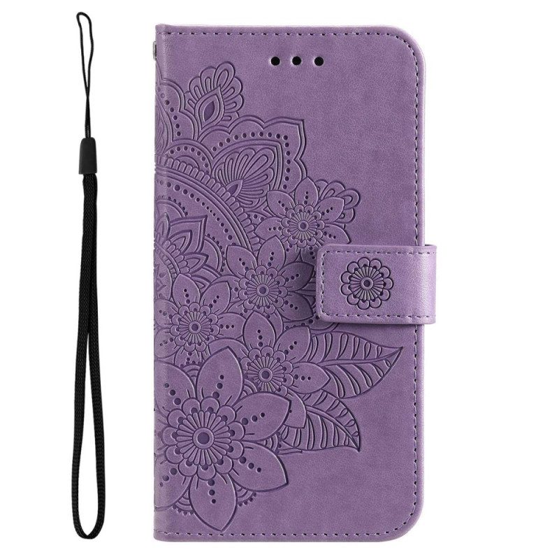 Flip Case Für Samsung Galaxy S23 Plus 5G Mit Kordel Riemchen-mandala