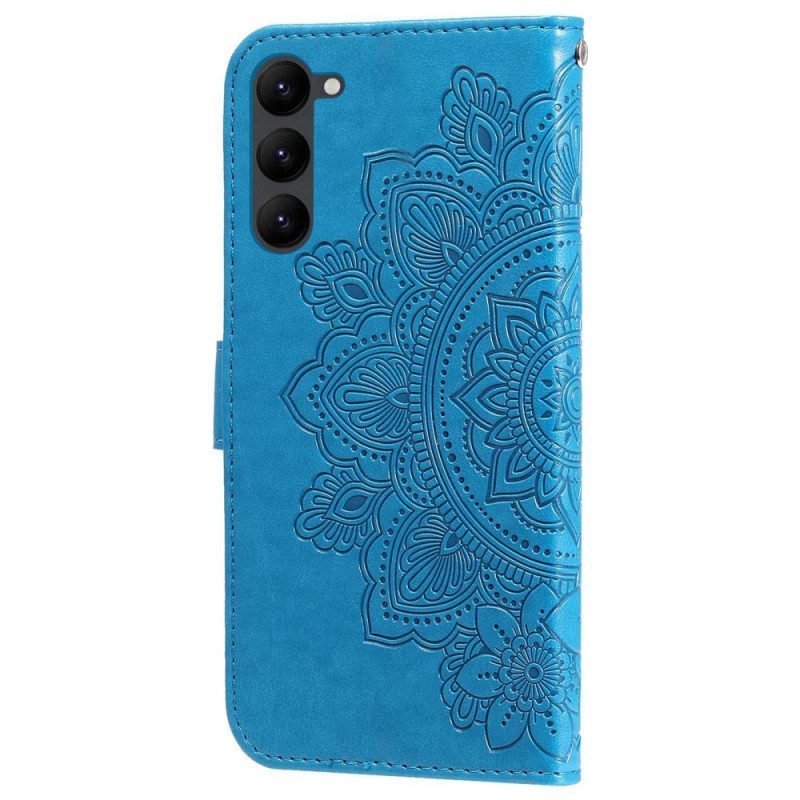 Flip Case Für Samsung Galaxy S23 Plus 5G Mit Kordel Riemchen-mandala