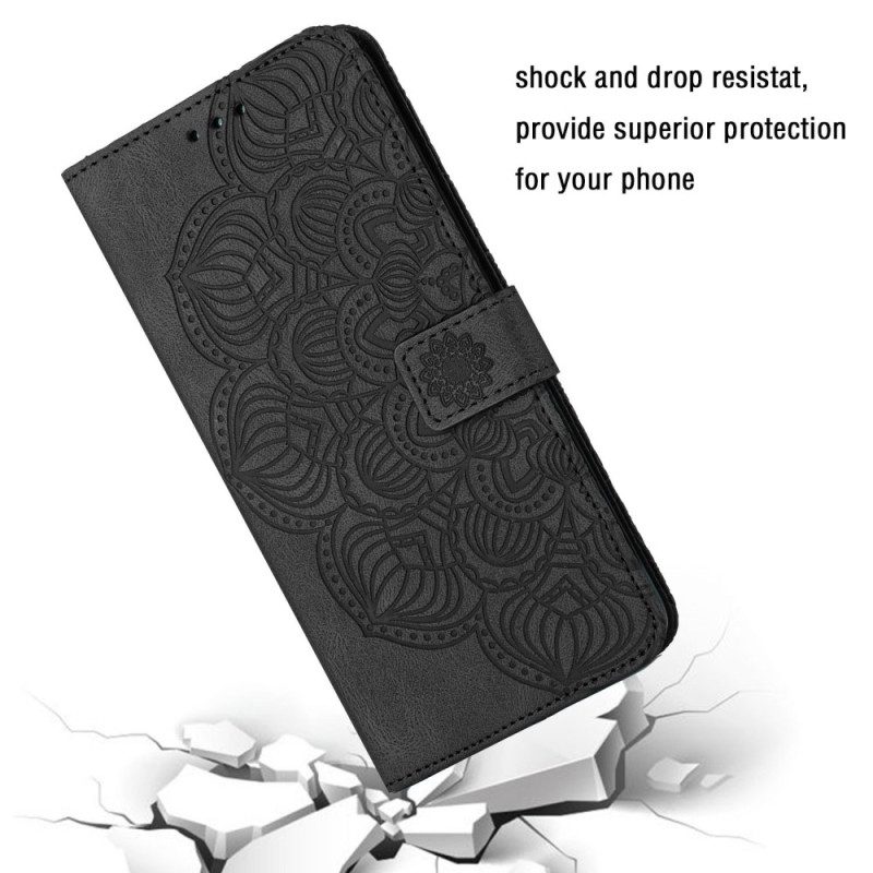 Flip Case Für Samsung Galaxy S23 Plus 5G Mit Kordel Riemchen-mandala