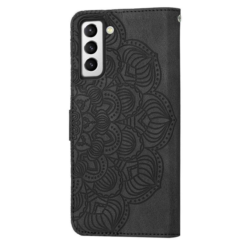 Flip Case Für Samsung Galaxy S23 Plus 5G Mit Kordel Riemchen-mandala