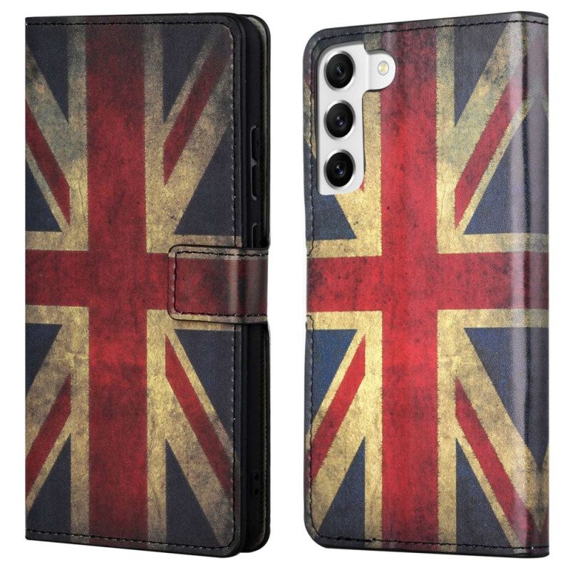 Flip Case Für Samsung Galaxy S23 Plus 5G Vintage Englische Flagge