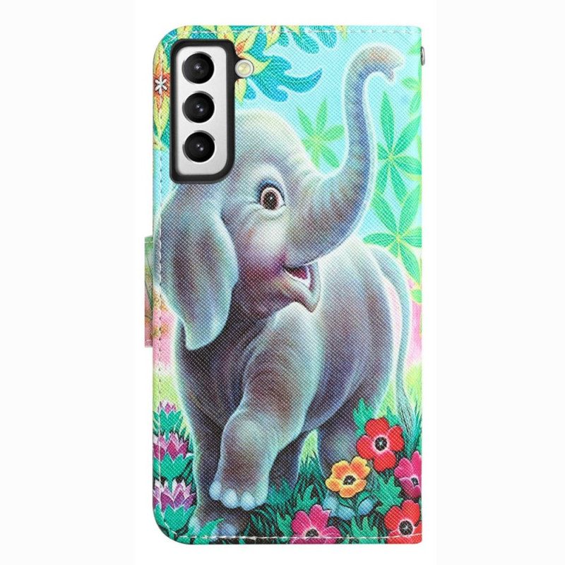 Lederhüllen Für Samsung Galaxy S23 Plus 5G Mit Kordel Tanga-elefant