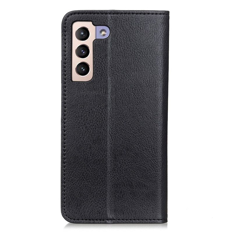 Schutzhülle Für Samsung Galaxy S23 Plus 5G Flip Case Litschi-spaltleder