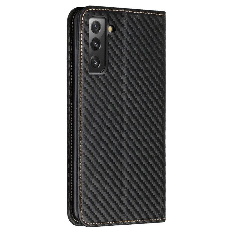 Schutzhülle Für Samsung Galaxy S23 Plus 5G Mit Kordel Flip Case Riemchen-carbonfaser-stil