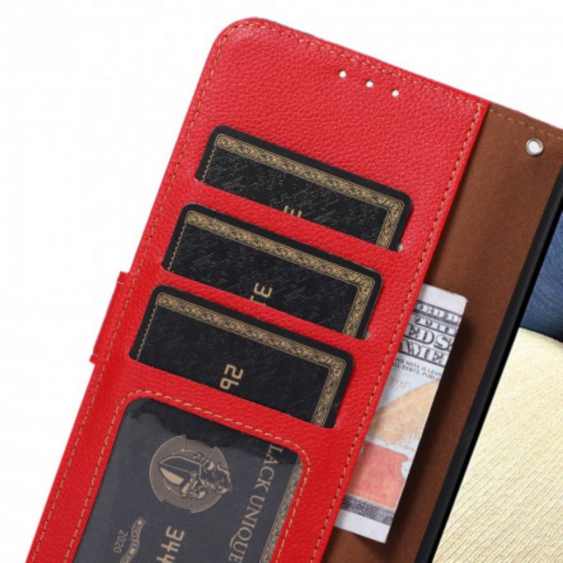 Flip Case Für Motorola Edge 20 Pro Rfid-khazneh Im Litschi-stil