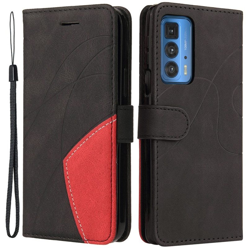 Flip Case Für Motorola Edge 20 Pro Zweifarbig