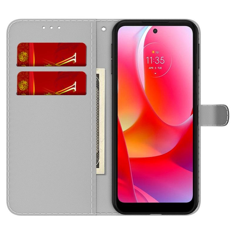 Flip Case Für Moto G71 5G Abstraktes Muster