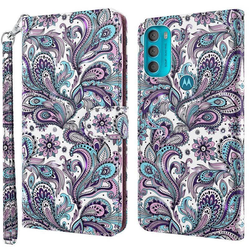 Flip Case Für Moto G71 5G Paisley