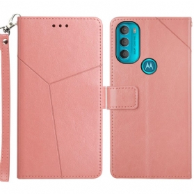 Flip Case Für Moto G71 5G Stil Leder Geo Y Design