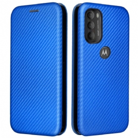 Schutzhülle Für Moto G71 5G Flip Case Farbiges Carbon-silikon