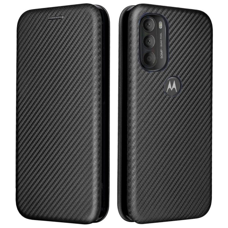 Schutzhülle Für Moto G71 5G Flip Case Farbiges Carbon-silikon