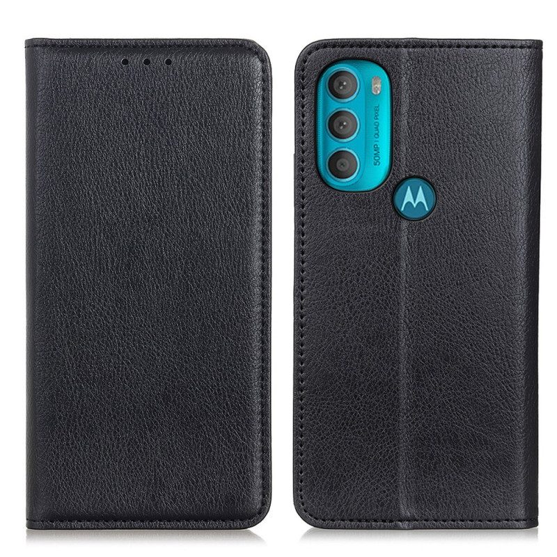 Schutzhülle Für Moto G71 5G Flip Case Strukturiertes Spaltleder