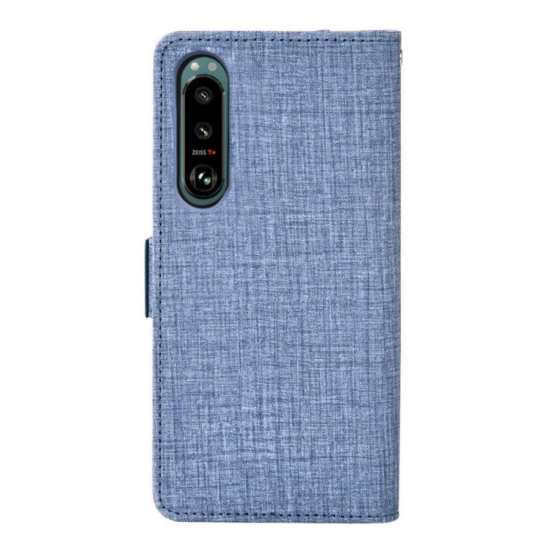 Flip Case Für Sony Xperia 5 IV Jeans Mit Drehbarem Kartenhalter