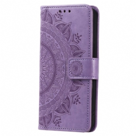 Flip Case Für Sony Xperia 5 IV Mit Kordel Riemchen-sonnen-mandala