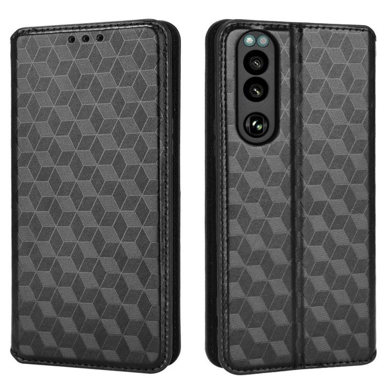 Schutzhülle Für Sony Xperia 5 IV Flip Case 3d-textur