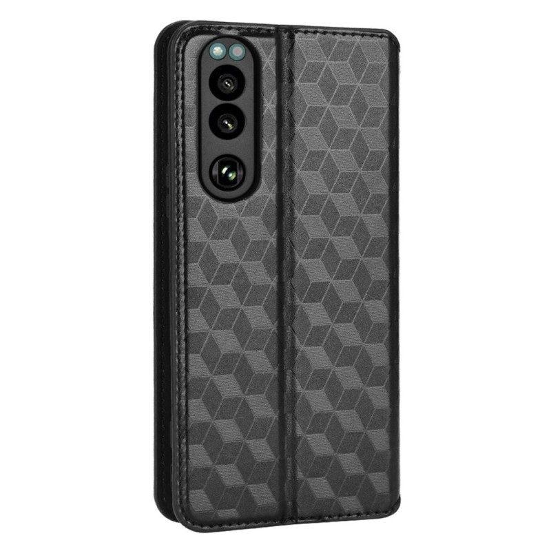 Schutzhülle Für Sony Xperia 5 IV Flip Case 3d-textur