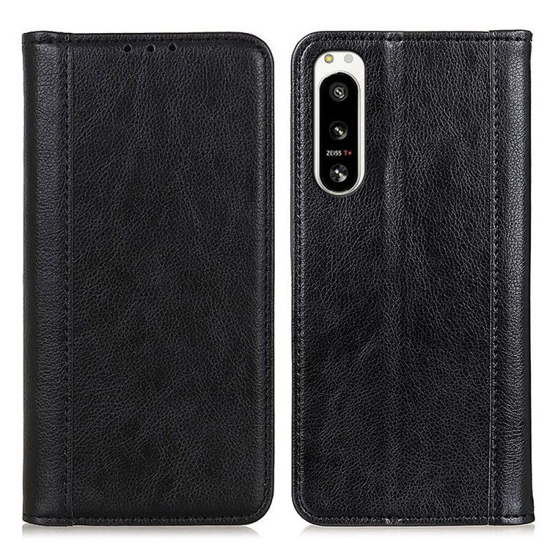 Schutzhülle Für Sony Xperia 5 IV Flip Case Spaltleder