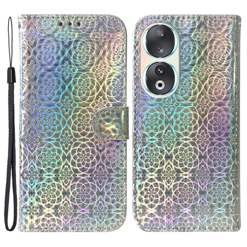 Flip Case Für Honor 90 Mit Kordel Strappy Disco