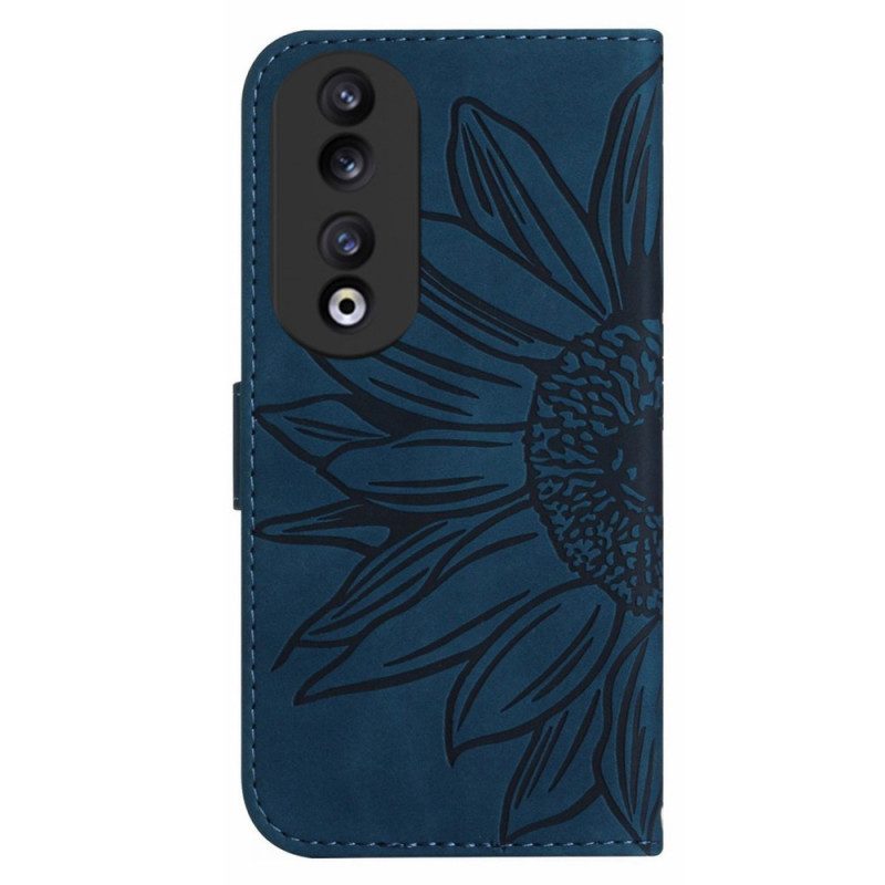 Lederhüllen Für Honor 90 Mit Kordel Sonnenblume Mit Riemen