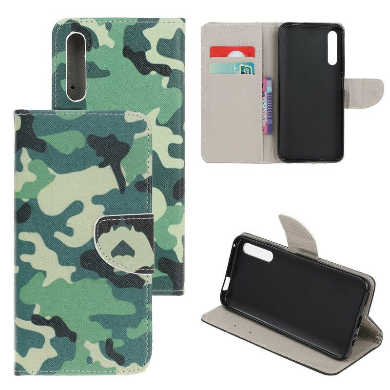 Flip Case Für Huawei P Smart S Militärische Tarnung