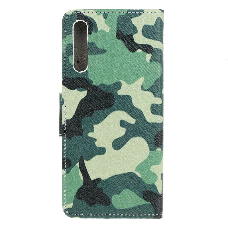 Flip Case Für Huawei P Smart S Militärische Tarnung