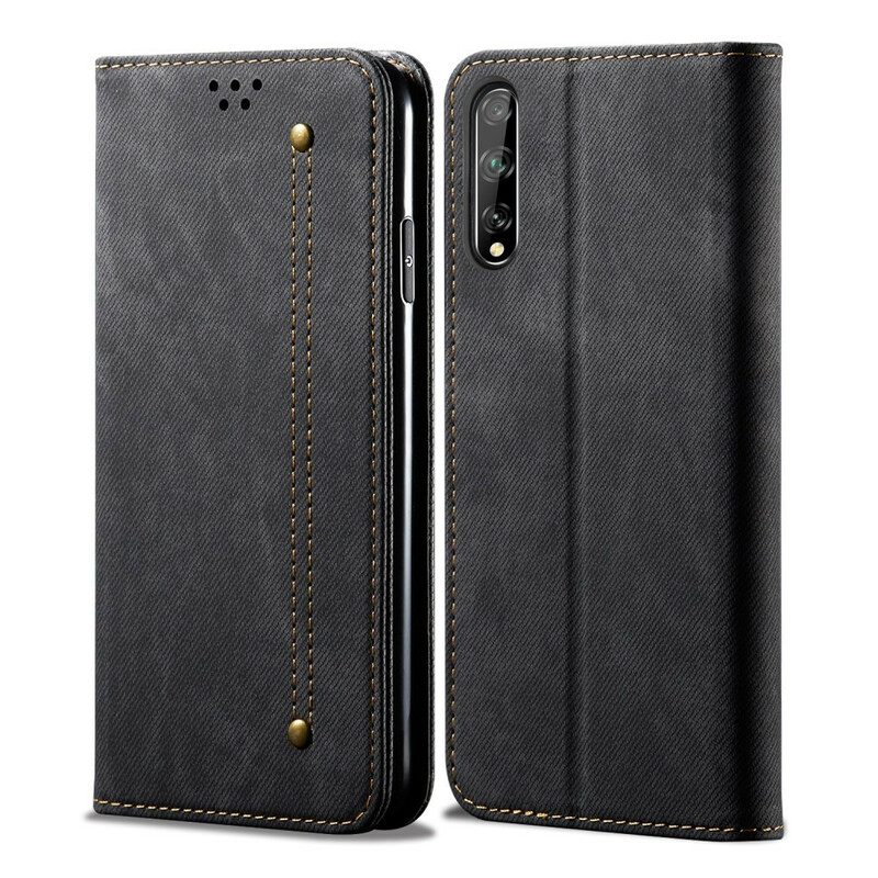 Schutzhülle Für Huawei P Smart S Flip Case Denim-stoff