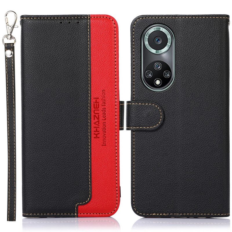 Flip Case Für Honor 50 Pro Pro Style Lychee Rfid Khazneh