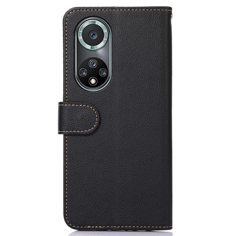 Flip Case Für Honor 50 Pro Pro Style Lychee Rfid Khazneh