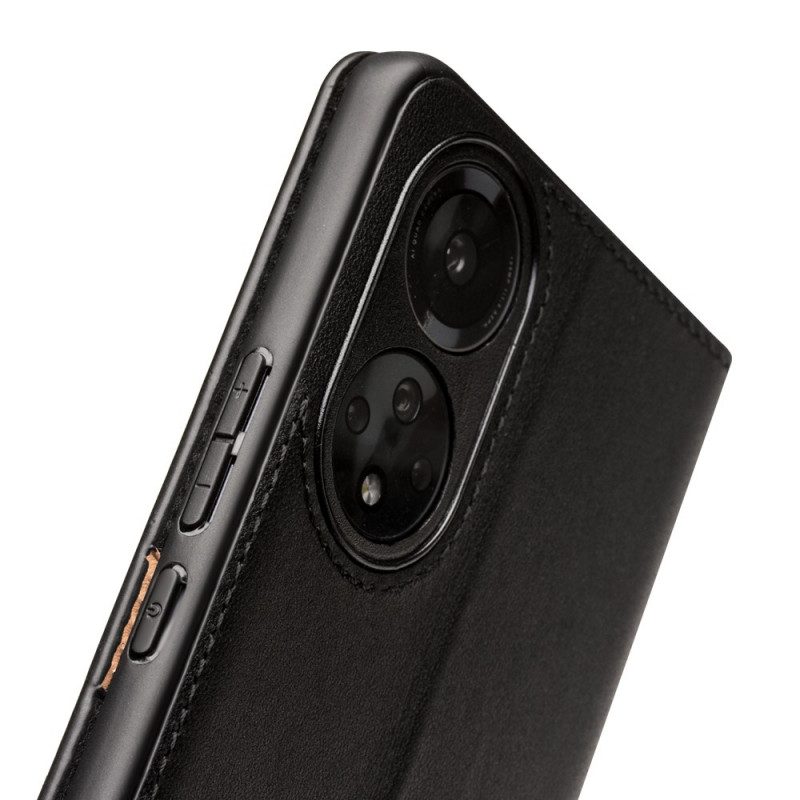 Schutzhülle Für Honor 50 Pro Flip Case Pro Echtes Qialino-leder