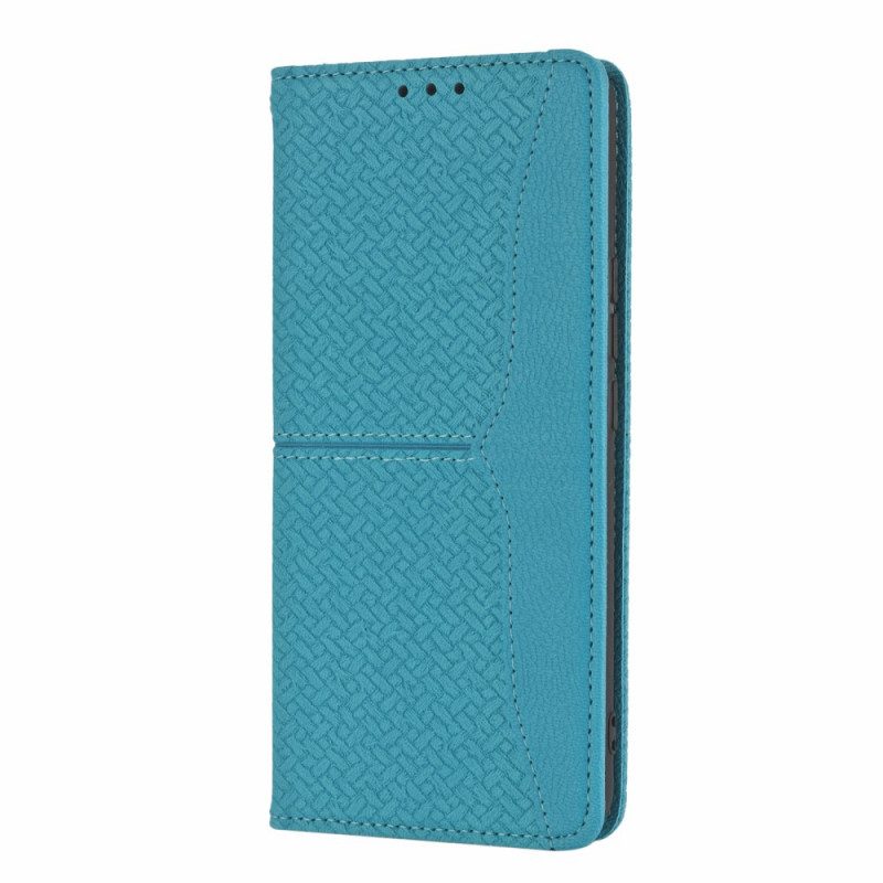 Flip Case Für Huawei Nova 9 Pro Mit Kordel Riemchen-stil Aus Gewebtem Leder