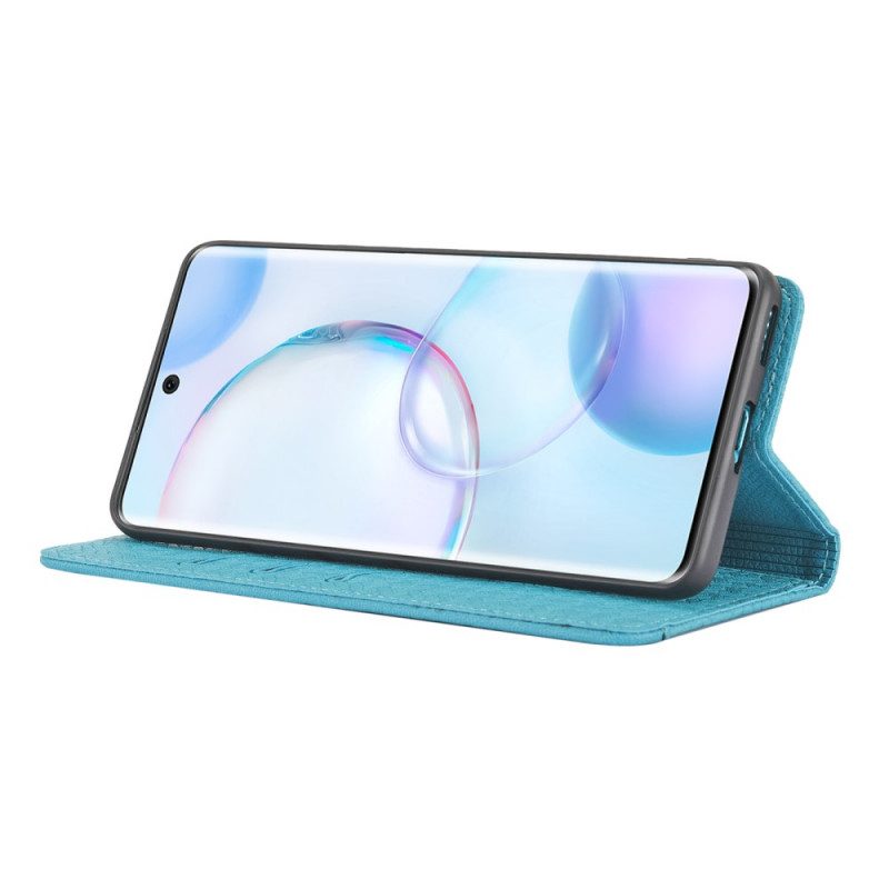 Flip Case Für Huawei Nova 9 Pro Mit Kordel Riemchen-stil Aus Gewebtem Leder