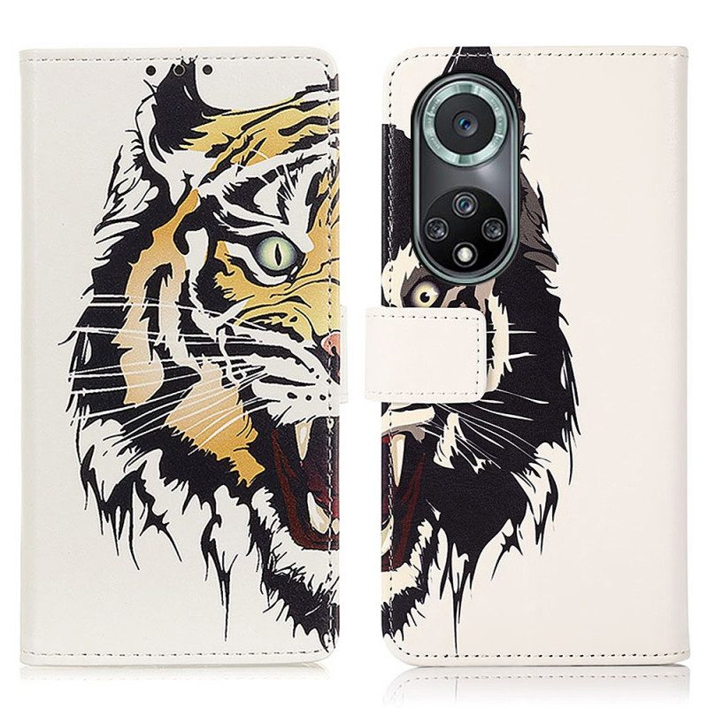 Flip Case Für Huawei Nova 9 Pro Wilder Tiger