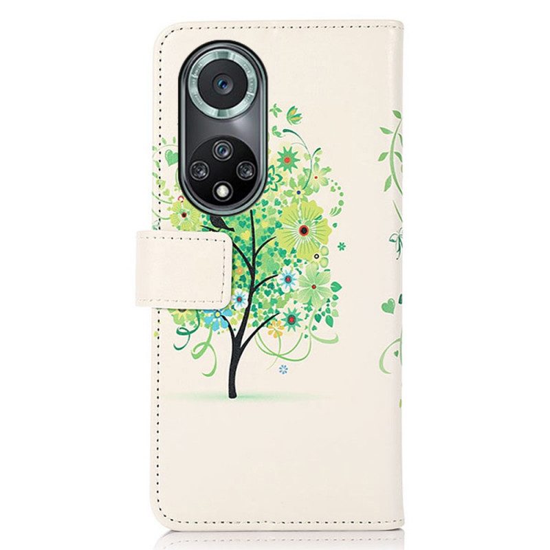 Lederhüllen Für Huawei Nova 9 Pro Blühender Baum