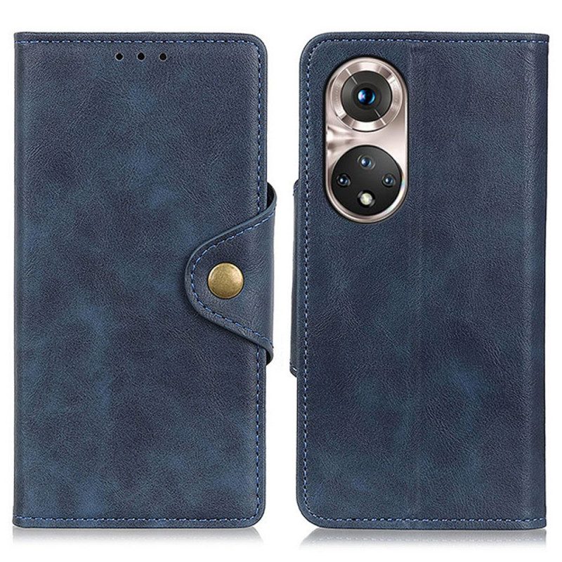 Lederhüllen Für Huawei Nova 9 Pro Vintage Kunstleder Und Knopf