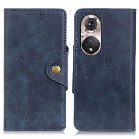 Lederhüllen Für Huawei Nova 9 Pro Vintage Kunstleder Und Knopf