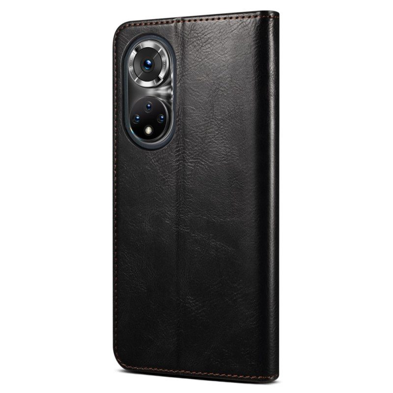 Schutzhülle Für Huawei Nova 9 Pro Flip Case Gewachstes Kunstleder