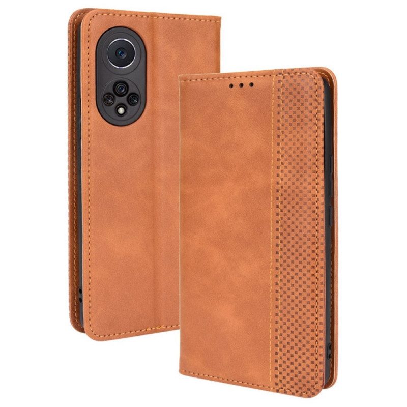 Schutzhülle Für Huawei Nova 9 Pro Flip Case Stilisierter Vintage-ledereffekt