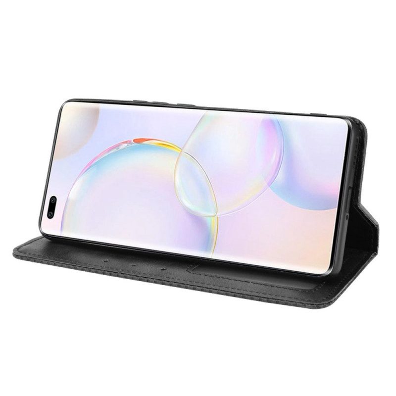 Schutzhülle Für Huawei Nova 9 Pro Flip Case Stilisierter Vintage-ledereffekt