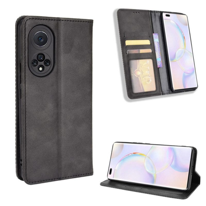 Schutzhülle Für Huawei Nova 9 Pro Flip Case Stilisierter Vintage-ledereffekt