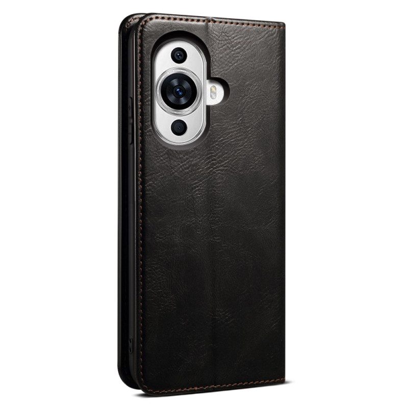 Flip Case Huawei Nova 12s Gewachstes Kunstleder