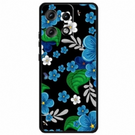 Hülle Für Motorola Edge 50 Pro Blaue Blumen