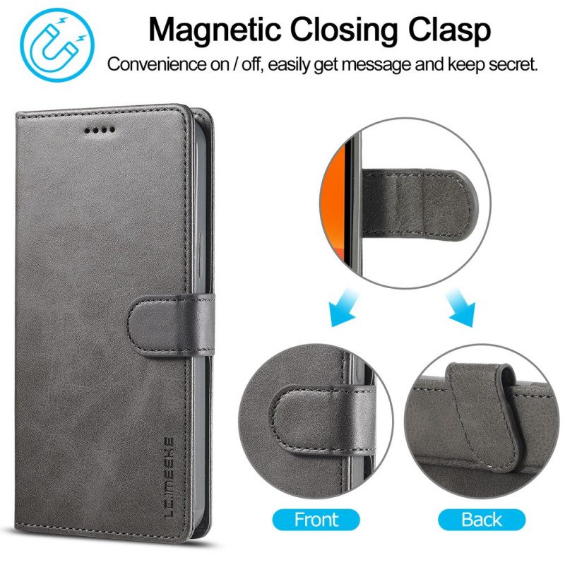 Flip Case Für iPhone 13 Mini Lc.imeeke Ledereffekt